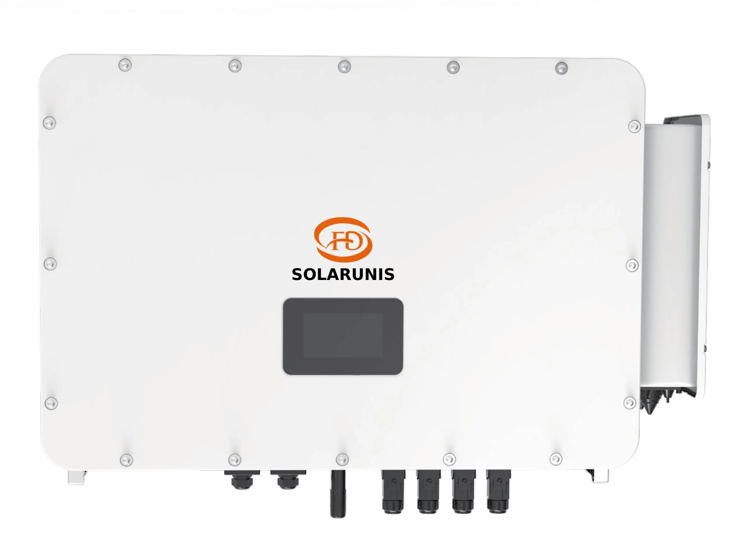 Solarunis three-phase High Voltage Hybrid inverter, 75–150 kW, integrated display configuration